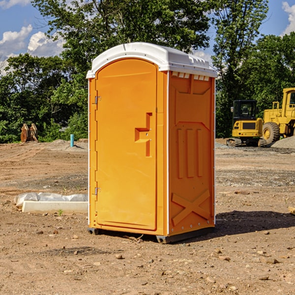 how often are the portable toilets cleaned and serviced during a rental period in Biggsville IL